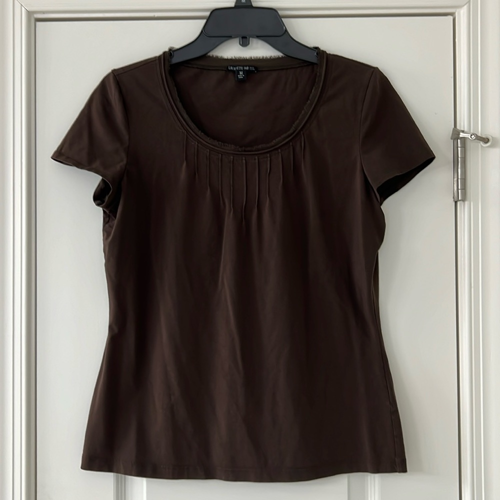 Lafayette 148 brown tee